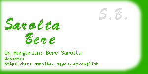 sarolta bere business card